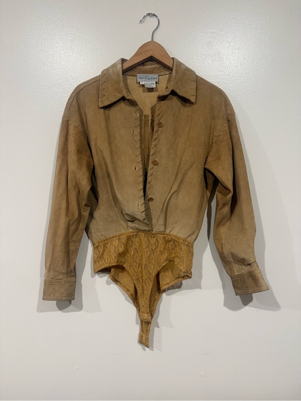 Vintage Suede Bodysuit